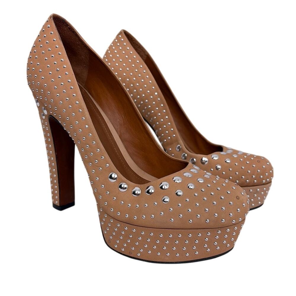 Schutz Studded Indie Sleaze Y2K Leather Biker Chic High Platform Block Heel 9B